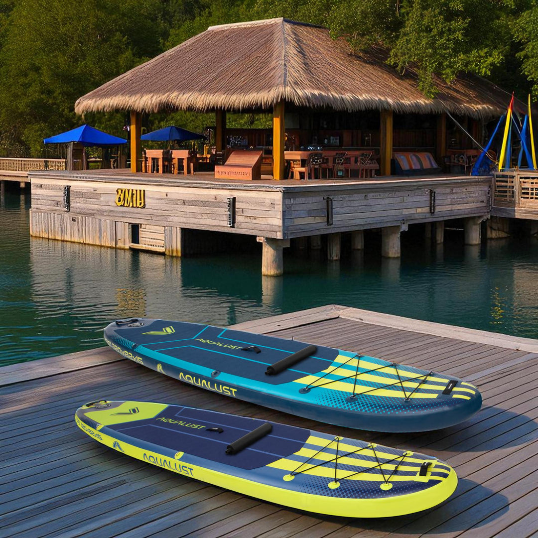 AQUALUST 10.6 iSUP Board Stand Up Paddle Surfboard aufblasbar Komplettset 320cm blau