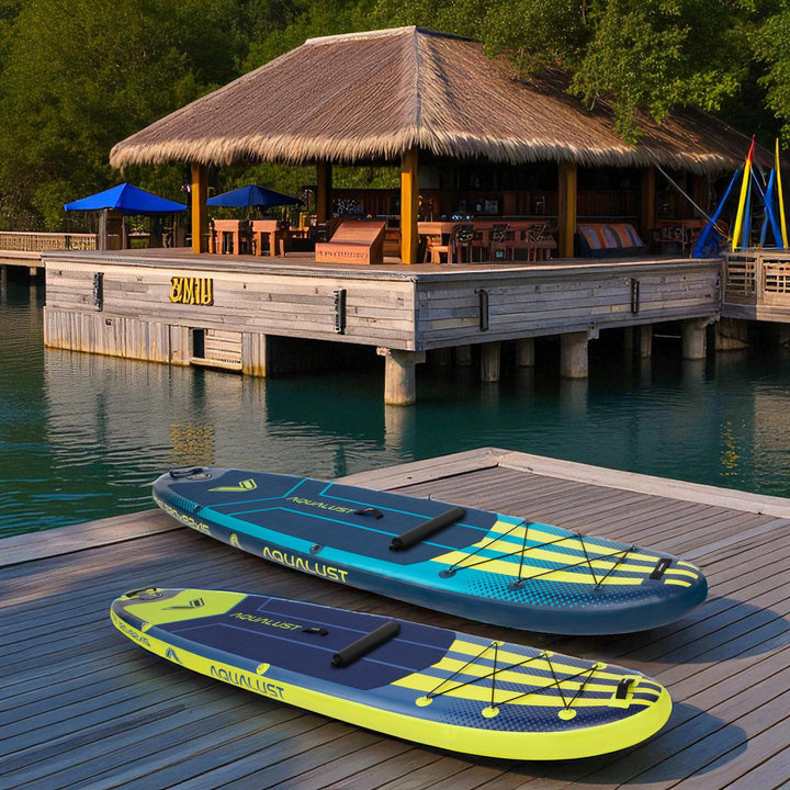 AQUALUST 10.6 iSUP Board Stand Up Paddle Surfboard aufblasbar Komplettset 320cm blau