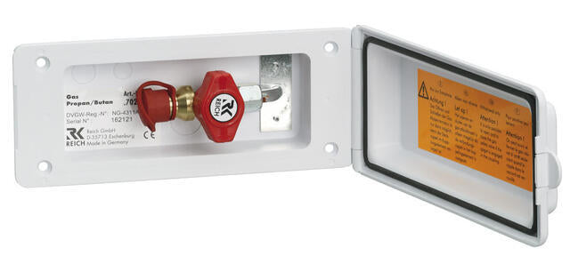 Gas-Außensteckdose WaterSolution 8 mm Fb. Reinweiß