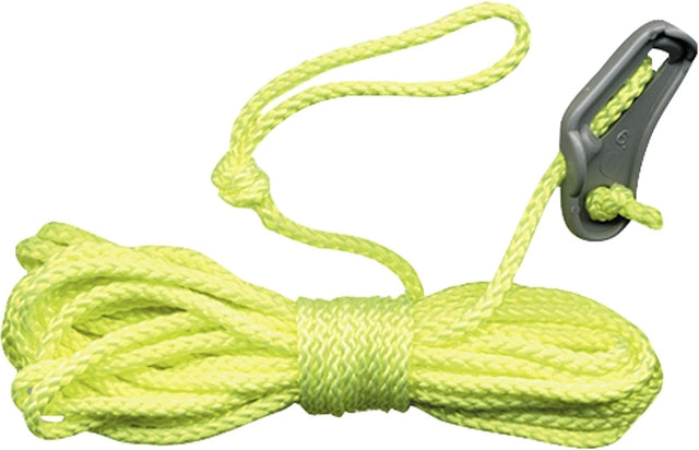 Heusser products tent rope, diameter 2.5 mm x 4m, neon yellow color.