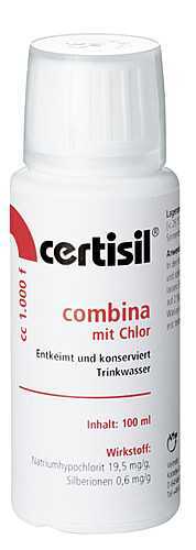 Trinkwasserreiniger certisil combina 1.000 F mit Chlor, 100 ml