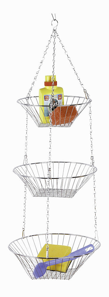 Wenko Trio hanging basket, chrome-plated
