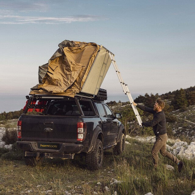 Roof tent horntools Desert I, color sand, without awning.