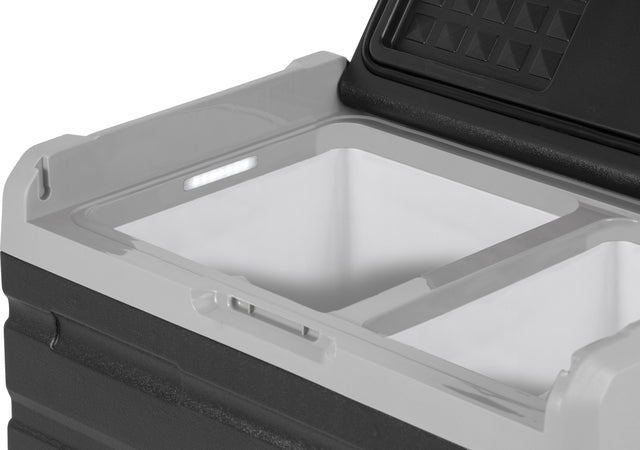 Compressor-powered refrigerator and freezer box Polarys freeze DZ45 45 l, color black/gray