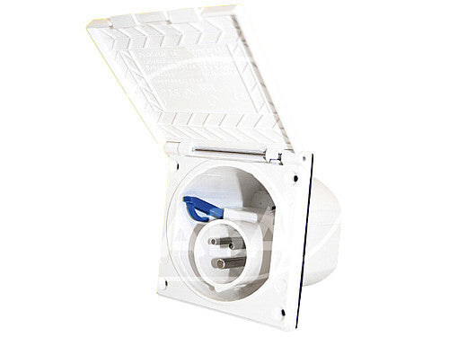 Power supply socket CEE 17, color white