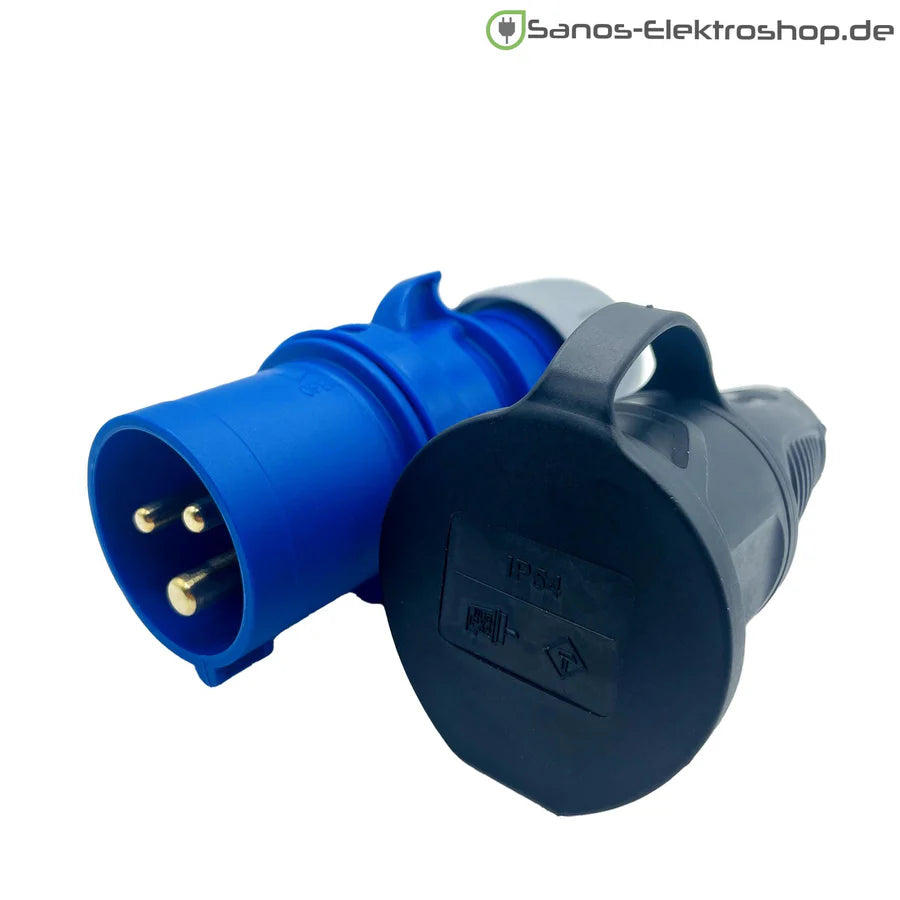 Adapterleitung Weingärnter H07BQ-F 3G2,5 1,5m orange (CEE auf Schuko)