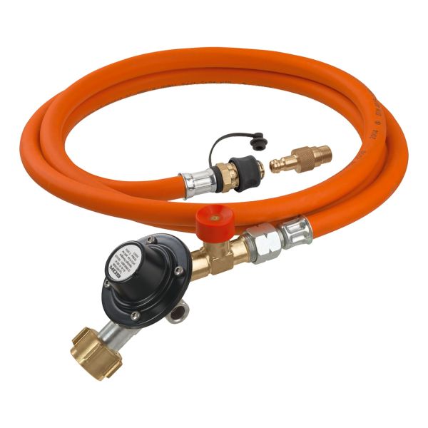 Regler-Schlauchleitung-Set GOK für EU-Gas-Kartuschen- Geräte mit Anschraubgewinde AG 7/16-28 UNEF