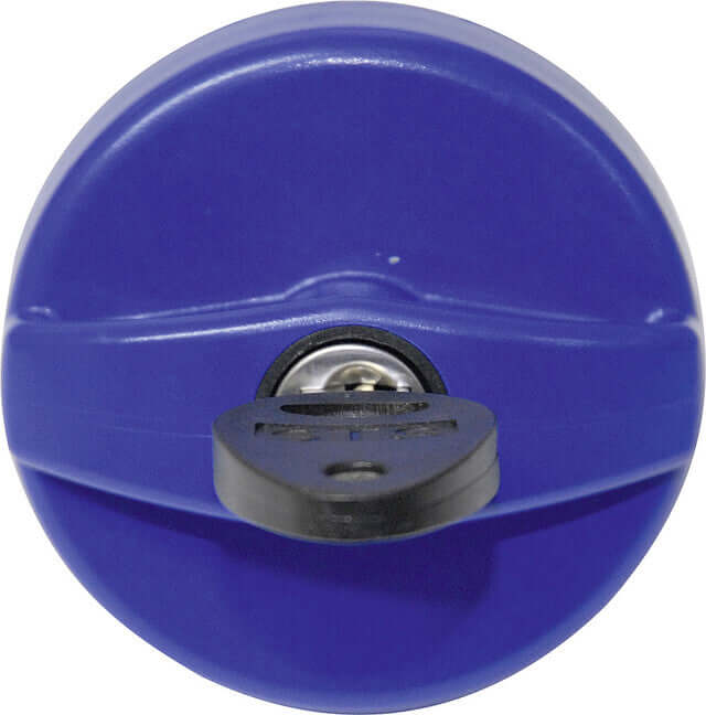 Tankdeckelverschluss STS Ober- holz, f. Frischwasser, m.Bel. STS/Zadi Zyl., 1 Zyl./2 Schl. Farbe blau