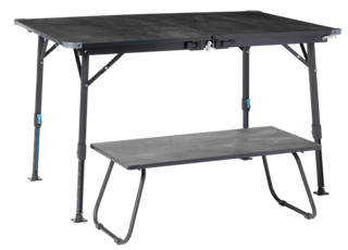 Tisch Flex 3-in-1 schwarz mit Bambusplatte