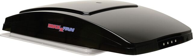 Komplettpaket Einbau Dachhaube MAXXAIR Maxxfan Deluxe mit Lüfter und Regenschutz, elektr. Öffnung