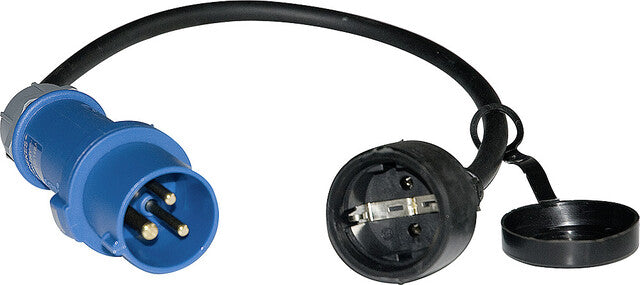 Adaptateur CEE vers prise Schuko, longueur du câble 0,5 m, sans voyant lumineux