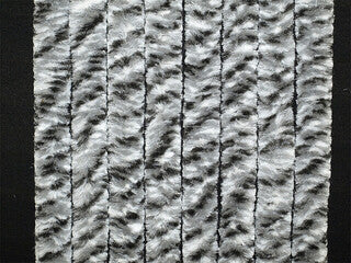 Türvorhang 56 x 185 cm weiß / silber / anthrazit gefleckt