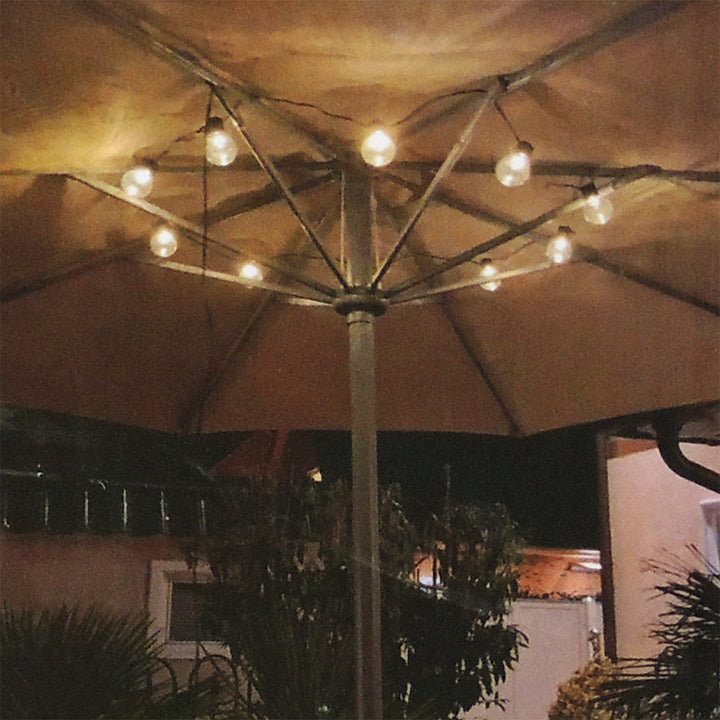LED Lichterkette mit Solarpanel - Tag- und Nachtsensor - Prixa Sline - Warmweiß 3000K - 4.85 Meter - 20 LED's - Wasserdicht IP44