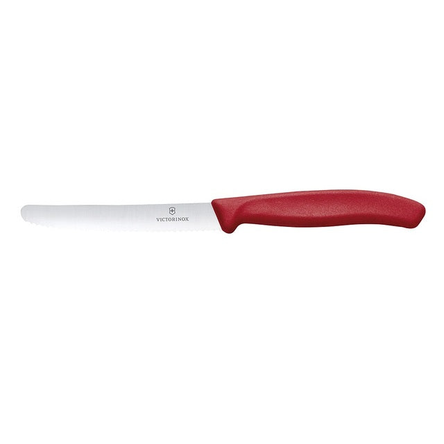 Tomatenmesser Victorinox SwissClassic, rund Wellenschliff, Fb. gün